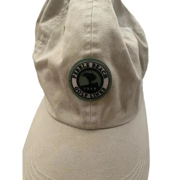 Pebble Beach Khaki Pleasant Valley Golf Cours Adjustable Ahead Golf Hat - Picture 2 of 6